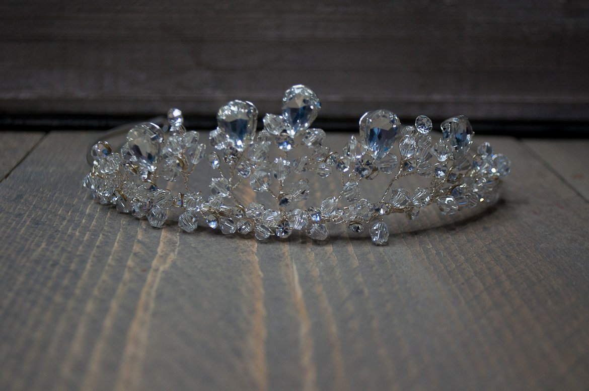 tiara met strass en glittersteentjes